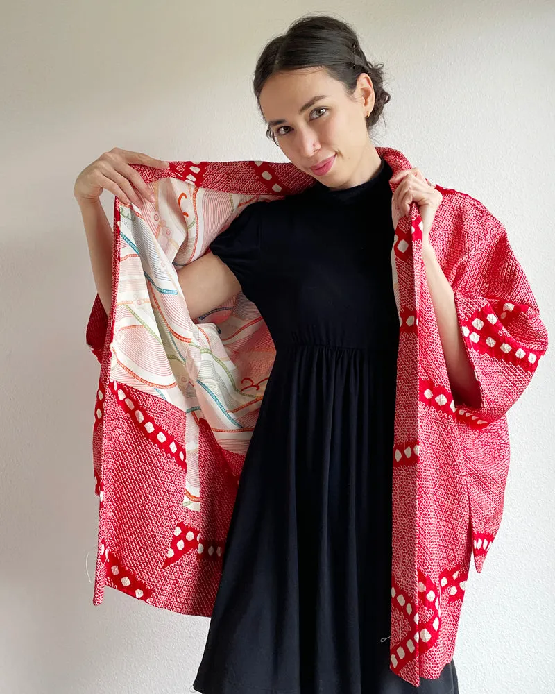 Geisha Shibori Haori Kimono Jacket