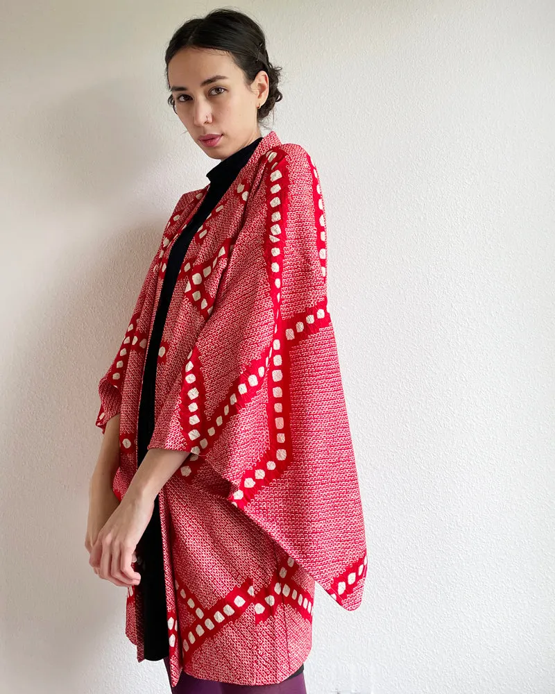 Geisha Shibori Haori Kimono Jacket