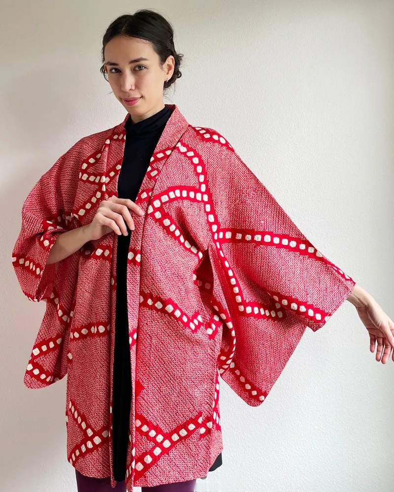 Geisha Shibori Haori Kimono Jacket