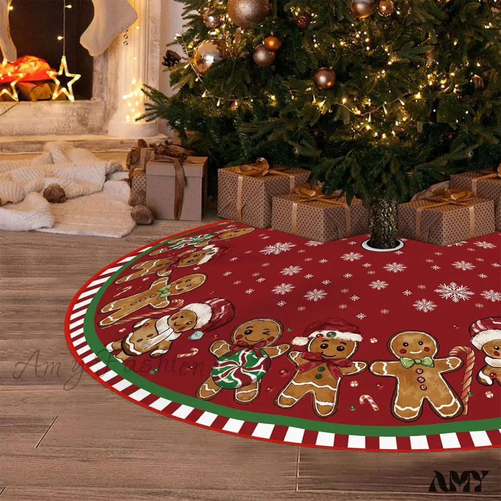 Gingerbread Man Pencil Tree Skirt - 36"