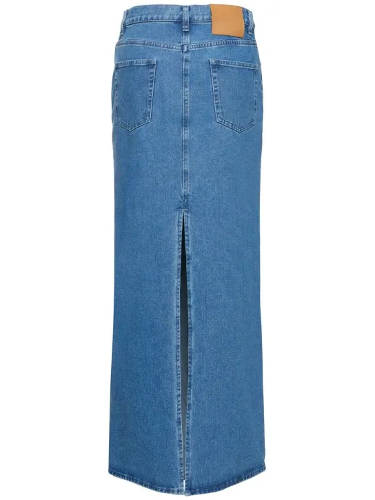 Giuseppe Di Morabito   Wool blend denim long skirt 