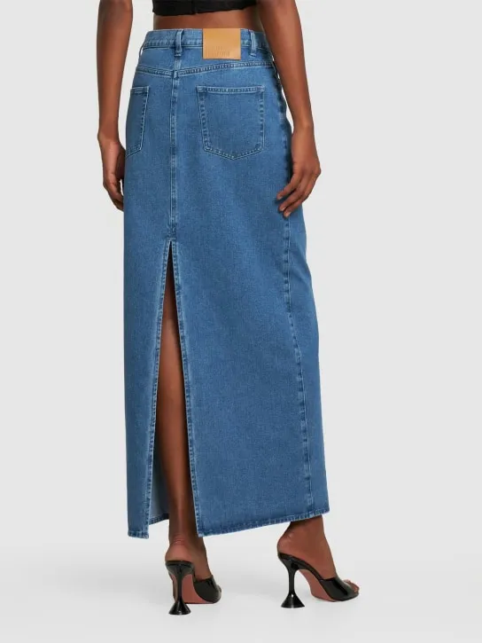 Giuseppe Di Morabito   Wool blend denim long skirt 