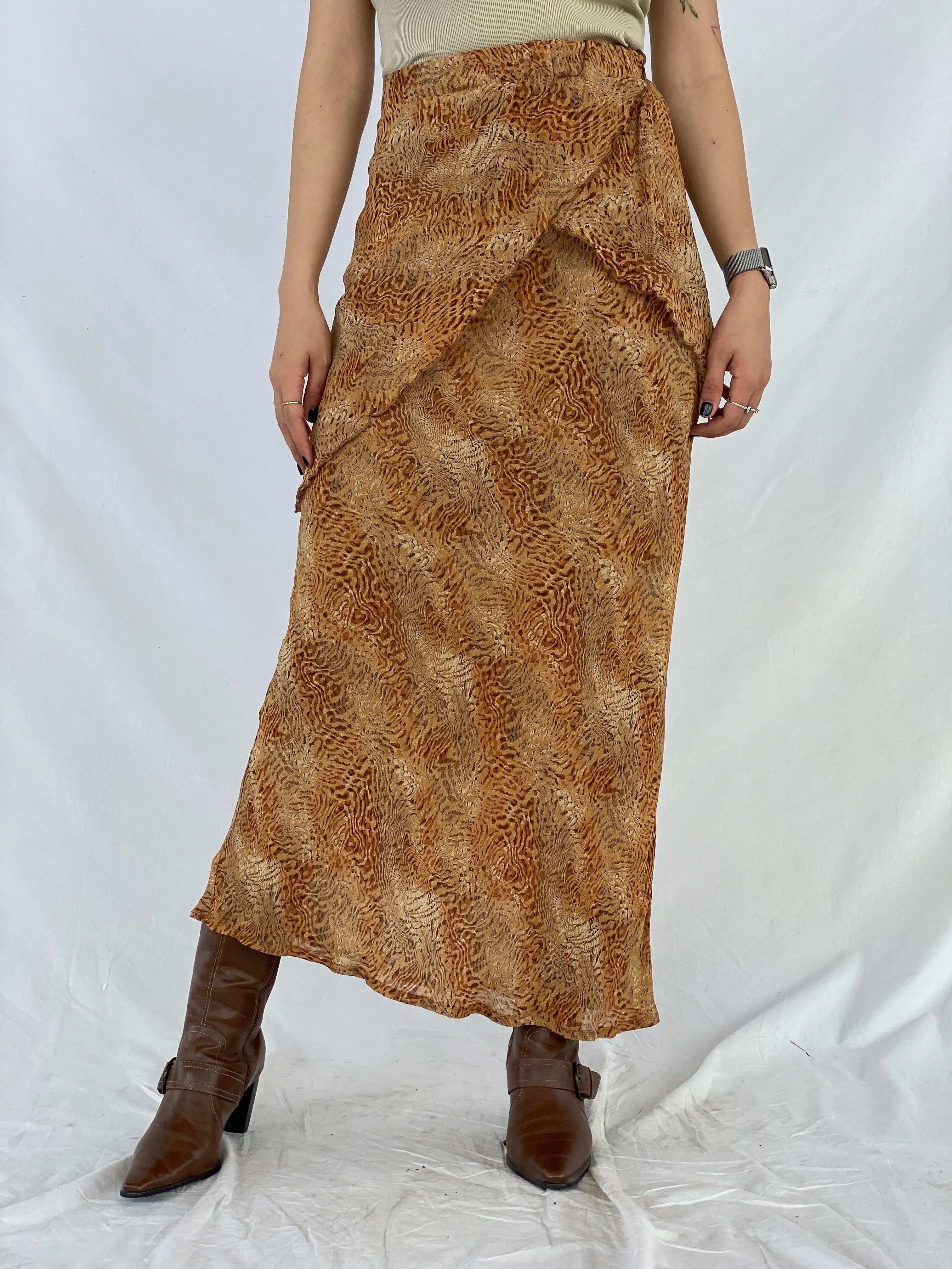 Gorgeous Y2K Promod Maxi Layered Skirt - Size Medium