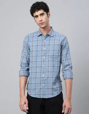 Grey Checks Printed Shirt