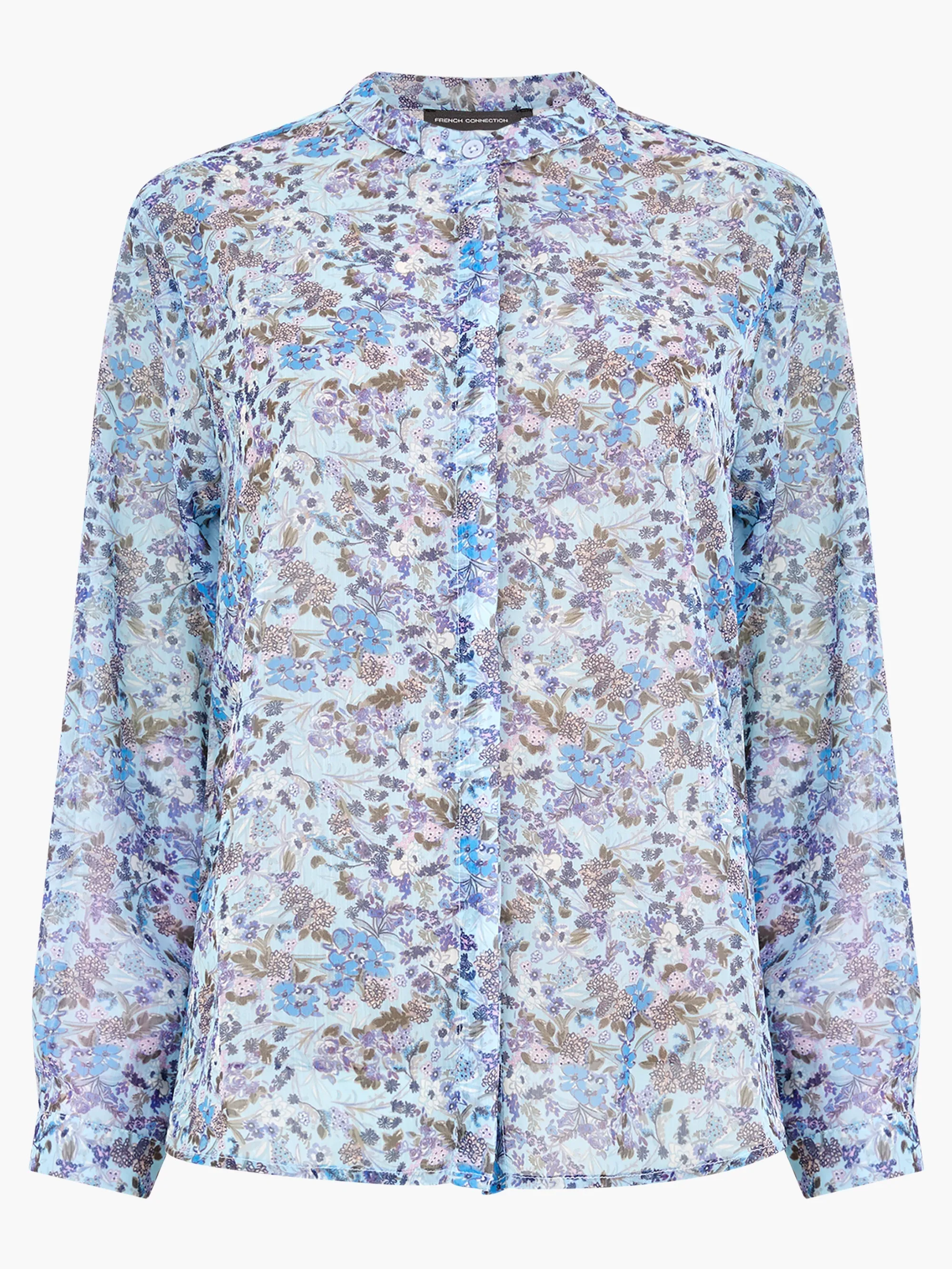 Henley Collar Floral Shirt