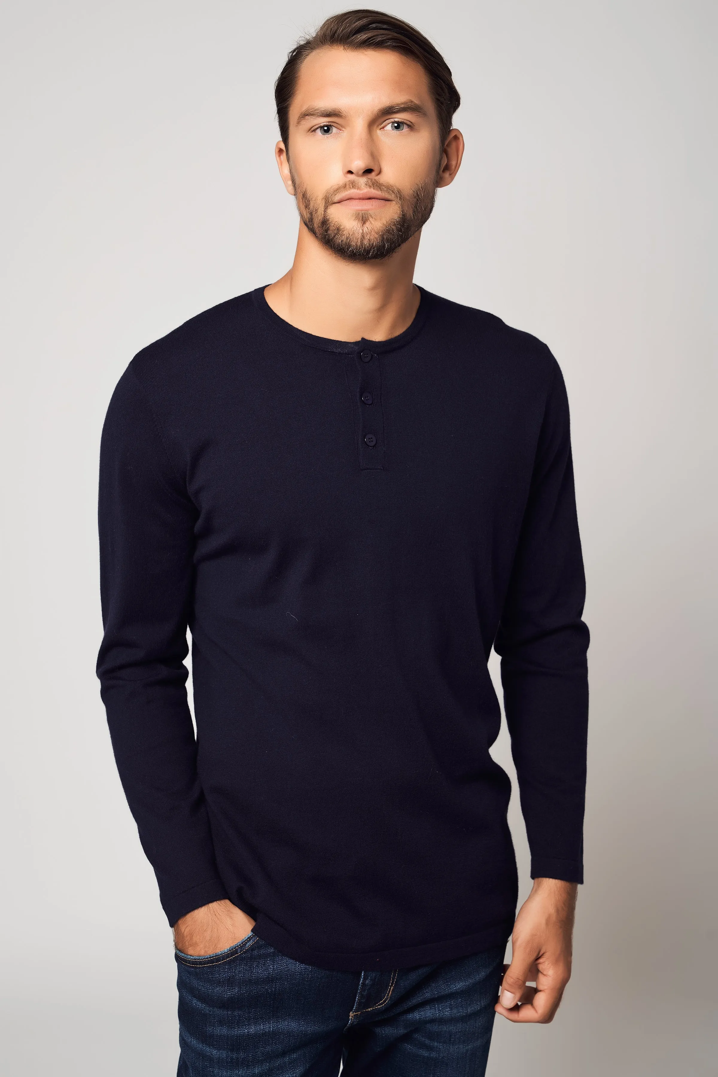 Henley Cotton Cashmere T-shirt