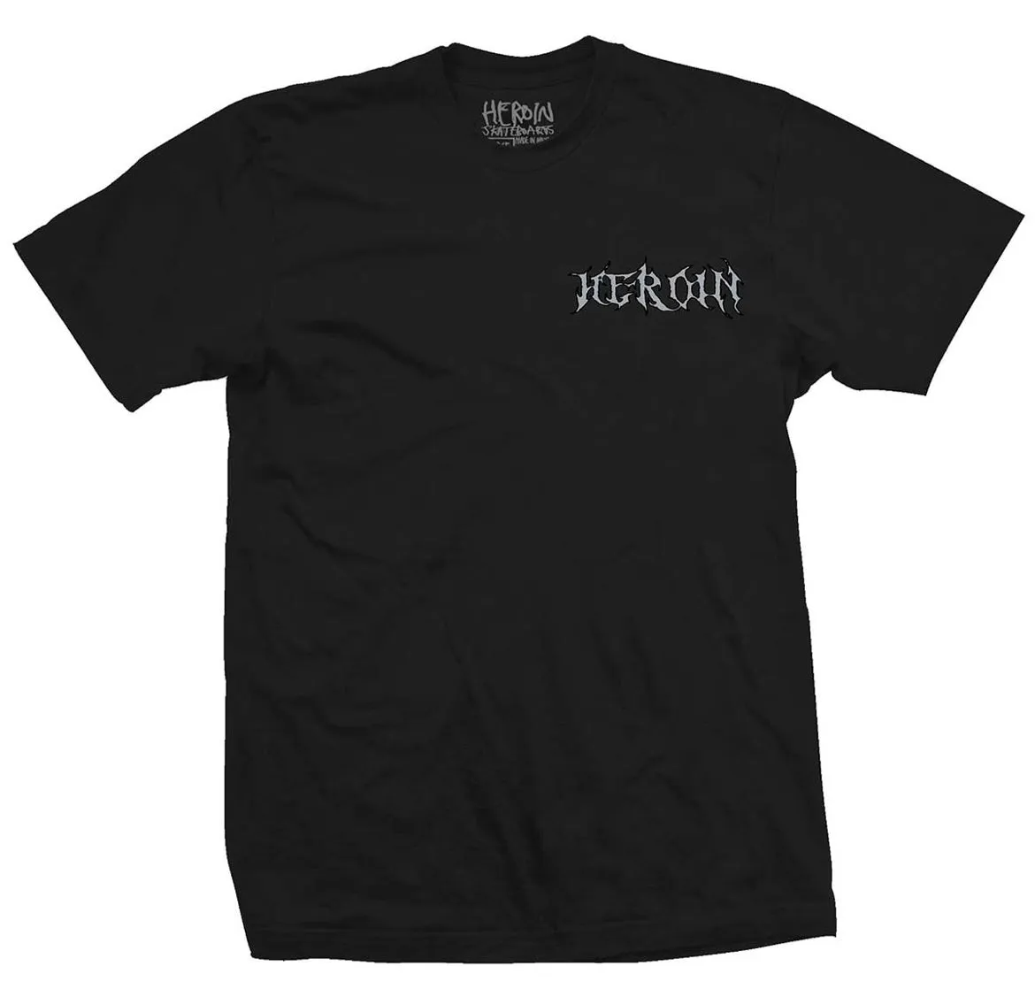 Heroin Video City Skull T Shirt Black