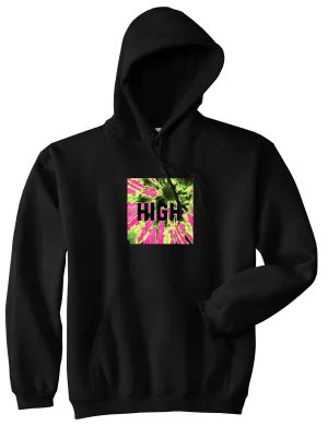 High Pink Tie Dye Pullover Hoodie