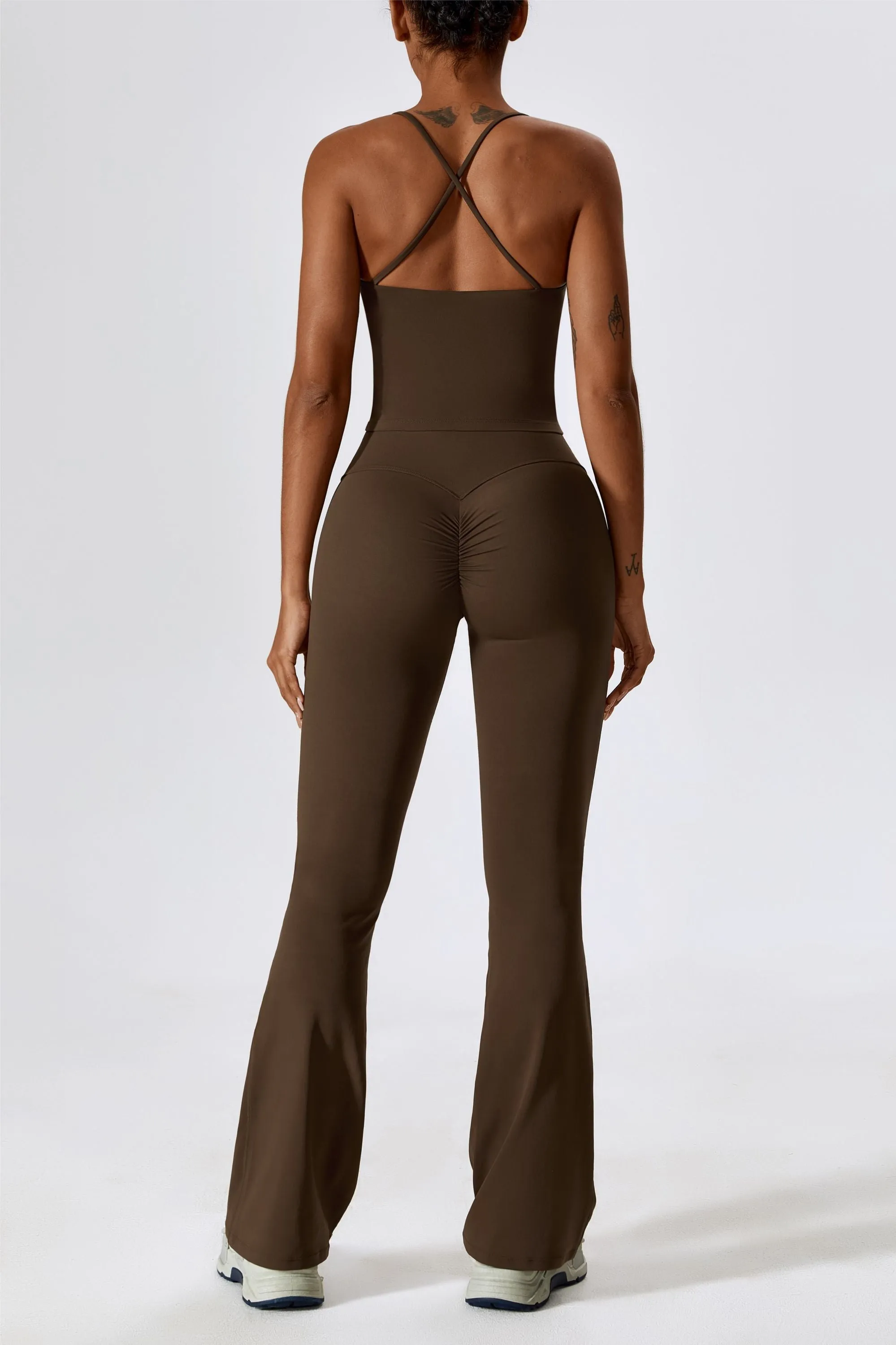 High-Rise Bootcut Flared Scrunch Bum Legging