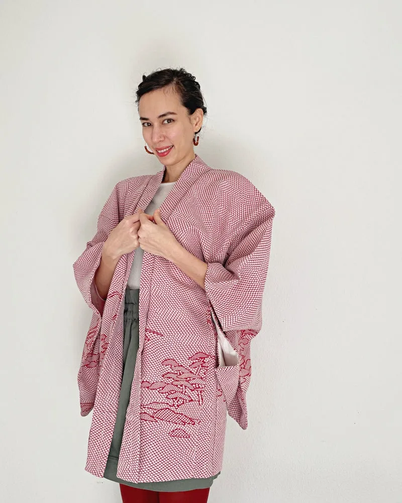 Japanese Pine Tree Garden Haori Kimono Jacket