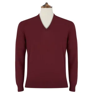 Kendrick Wine V Neck Pullover