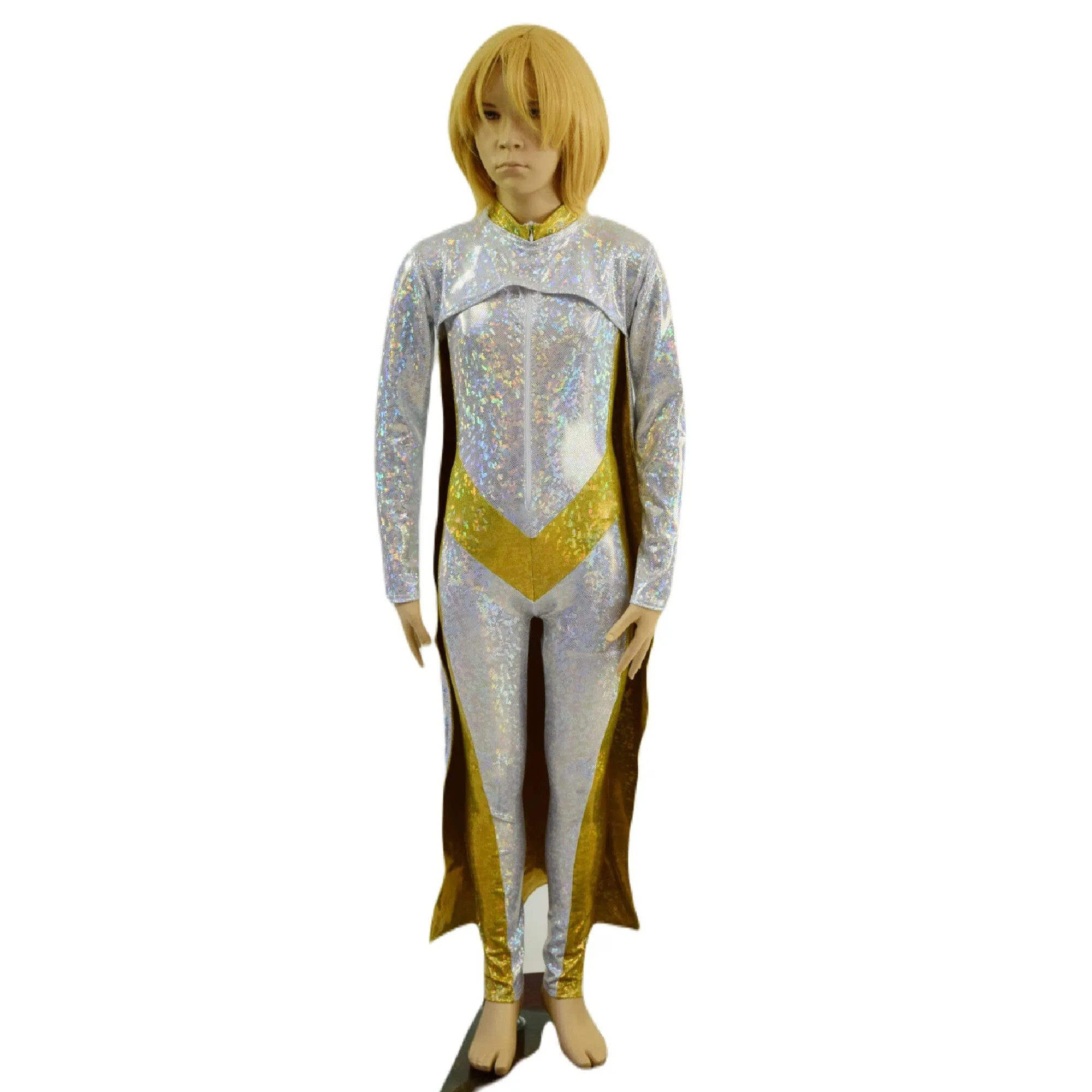 Kids 2PC Regal Catsuit and Cape Back Bolero Set