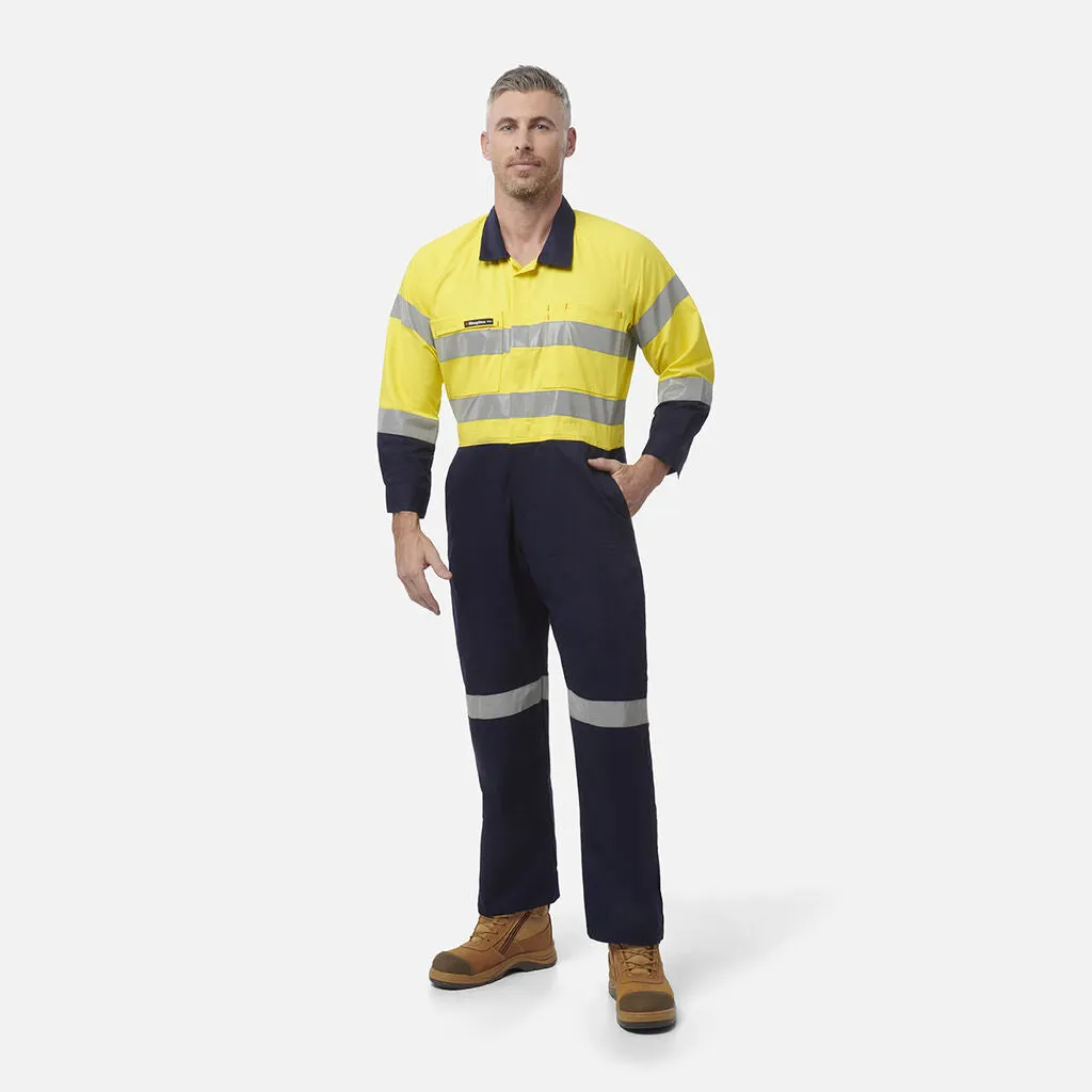 King Gee Originals Hi-Vis Reflective Two Tone Drill Work Overalls (K51525)