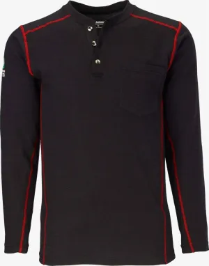 LAKELAND FR - High Performance FR Long Sleeve Henley, Black