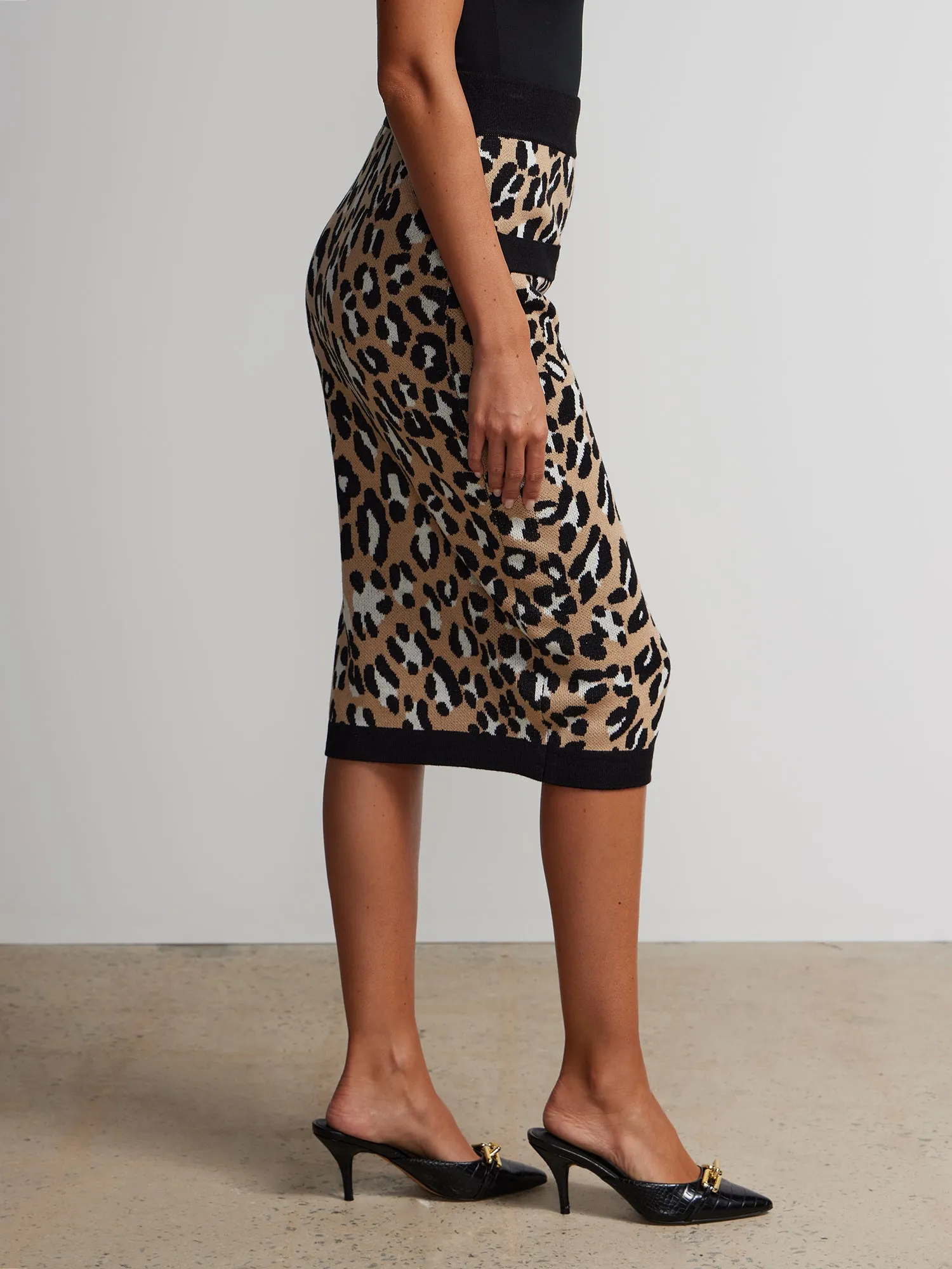 Leopard Print Pencil Skirt