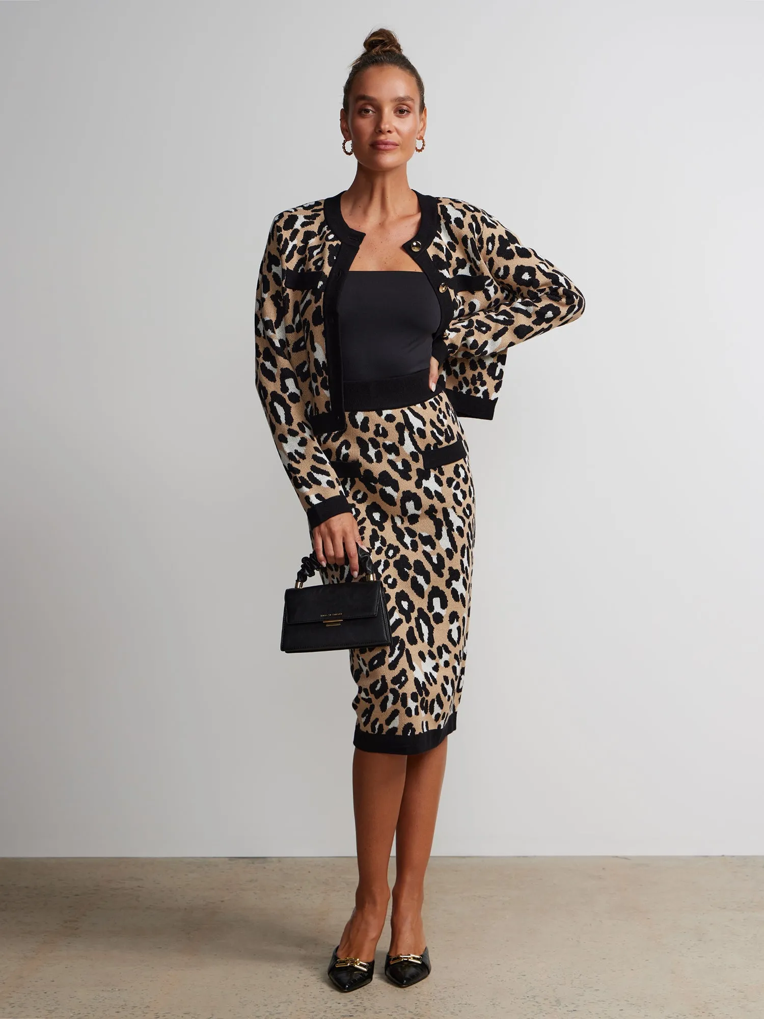 Leopard Print Pencil Skirt