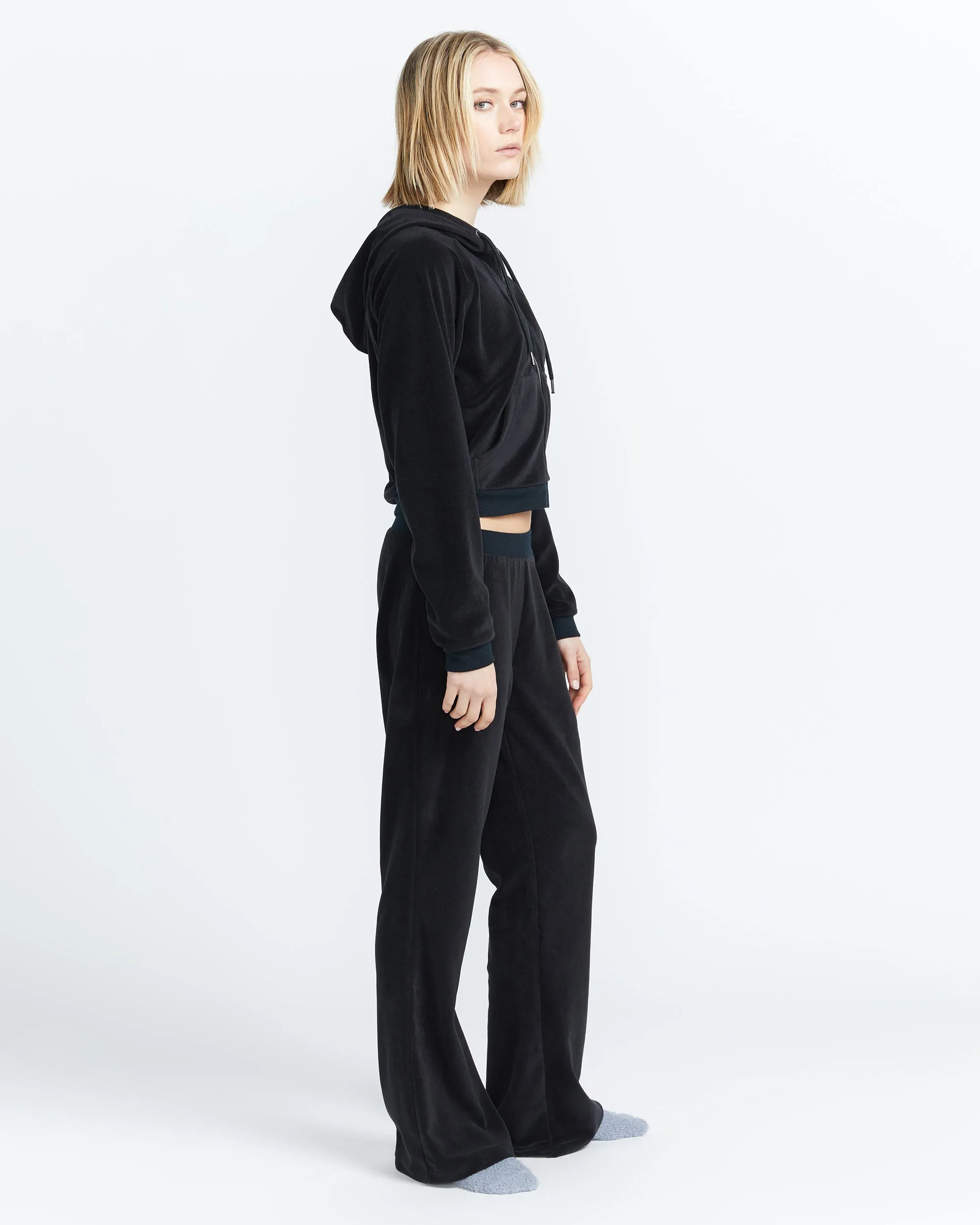 Lived in Lounge Velour Pants - Black