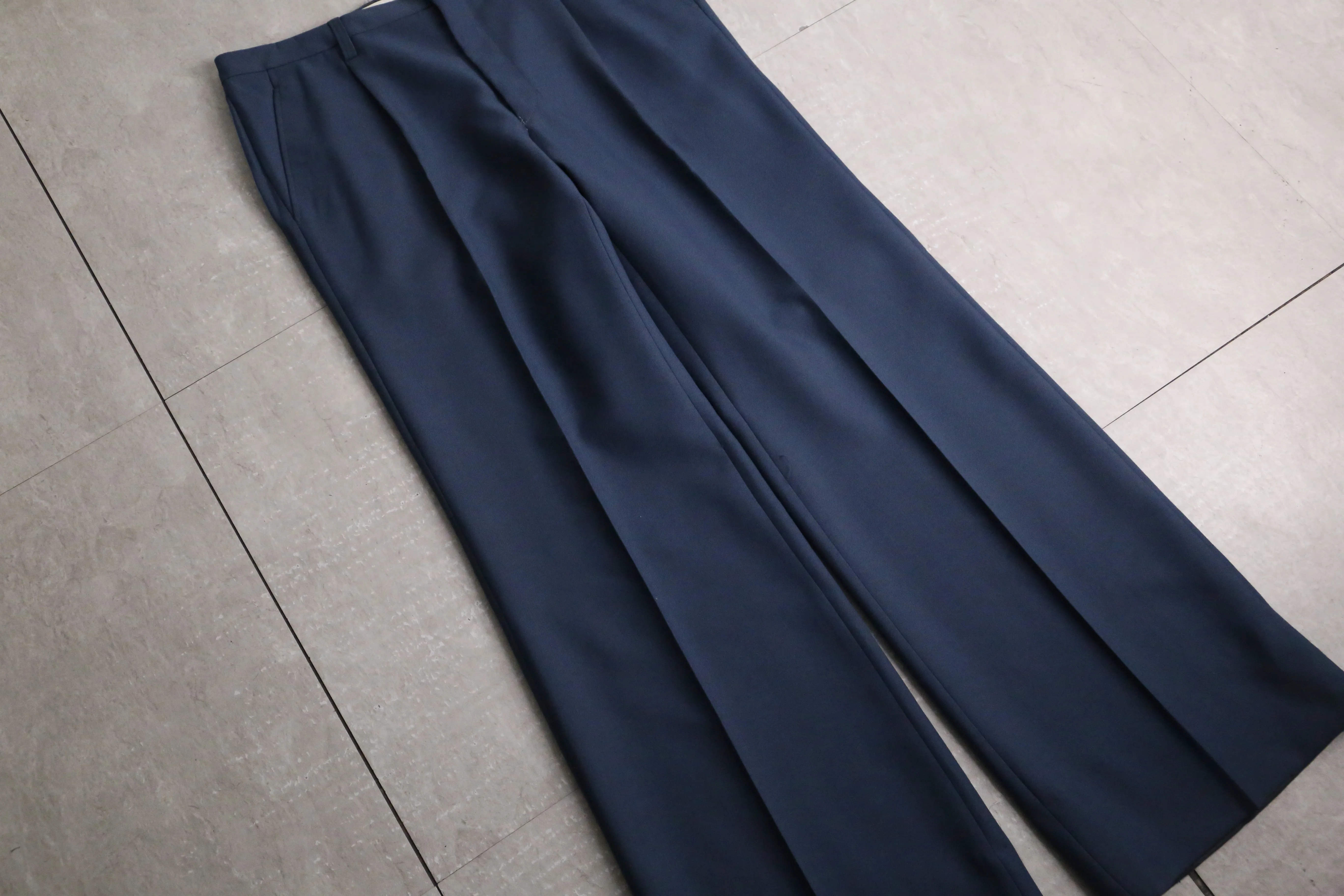 mad blue flare slacks