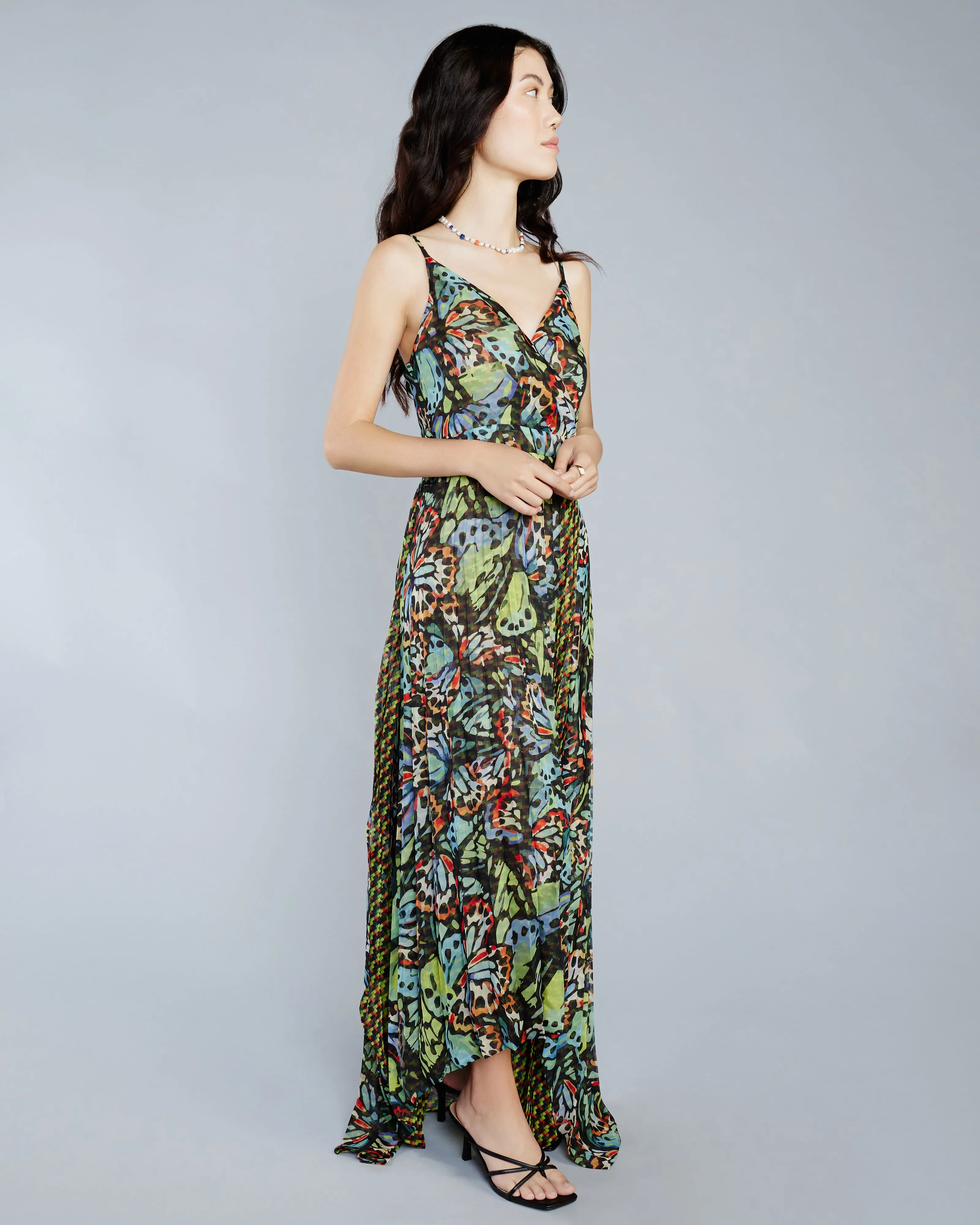 Malachite Butterfly Empire Dress