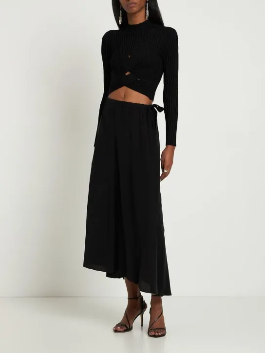 Marant Etoile   Elonae cupro midi skirt 