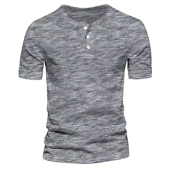 Men's T shirt Tee Henley Shirt Golf Polo Plain Round Casual Sports Short Sleeve Button Clothing Apparel 100% Cotton Fashion Cool