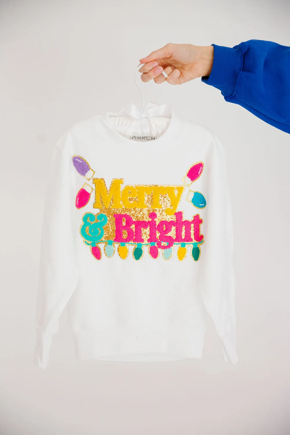 MINI KIDS MERRY & BRIGHT WHITE PULLOVER