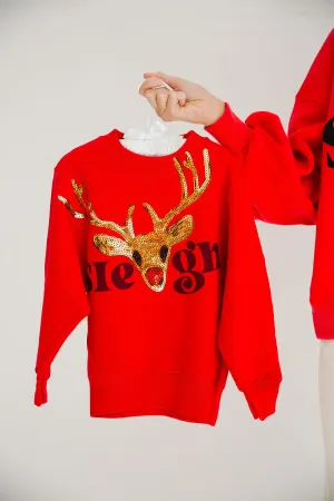 MINI KIDS REINDEER SLEIGH PULLOVER