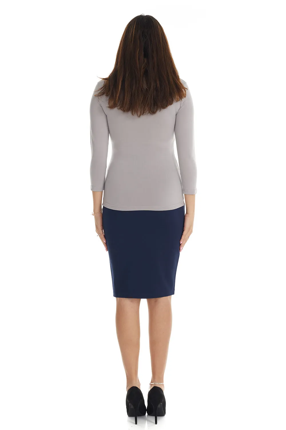 Navy Office Pencil Skirt for Women 'Houston'