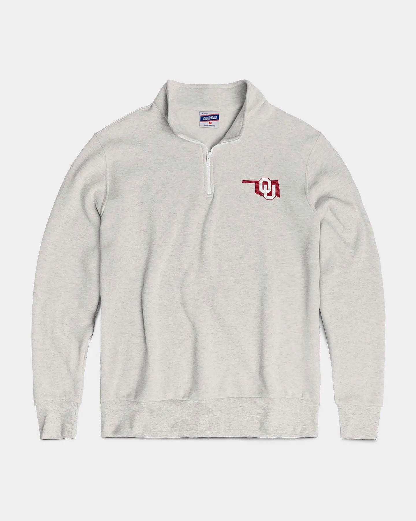 OU Sooners Ash Grey Quarter Zip