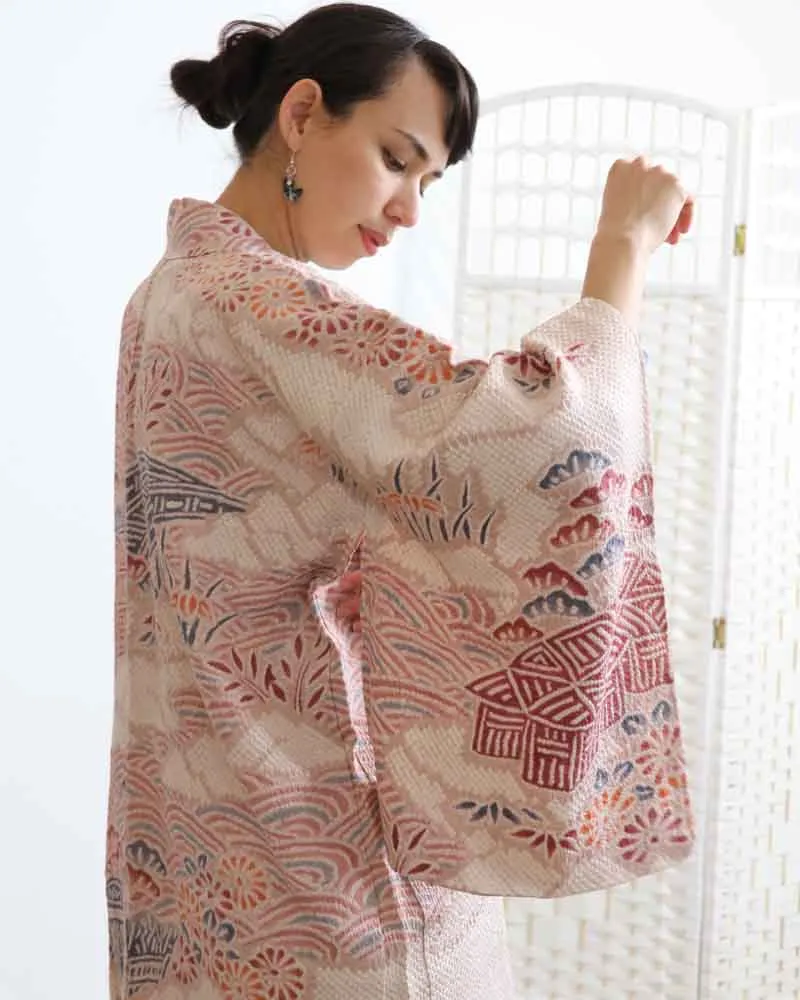 Over the rainbow Shibori Kimono Jacket