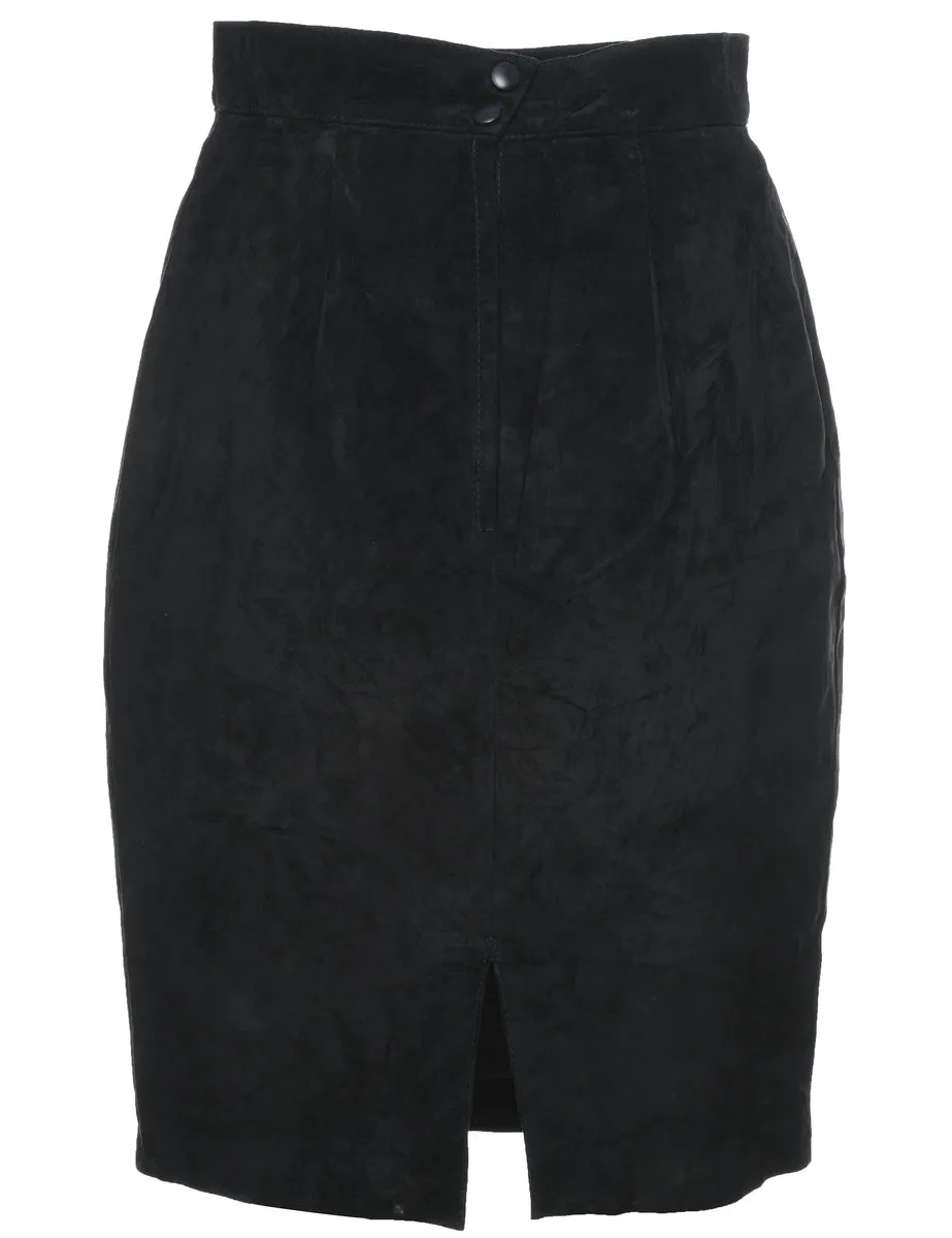 Pencil Shape Suede Skirt - S