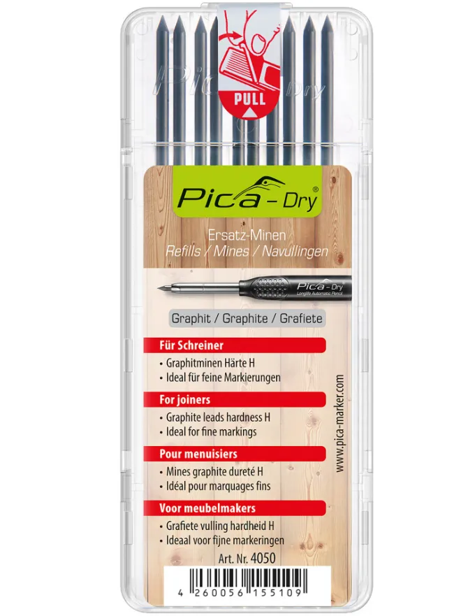 Pica Dry Refills Graphite, Red & Yellow - To Fit Pica 3030 Pencil