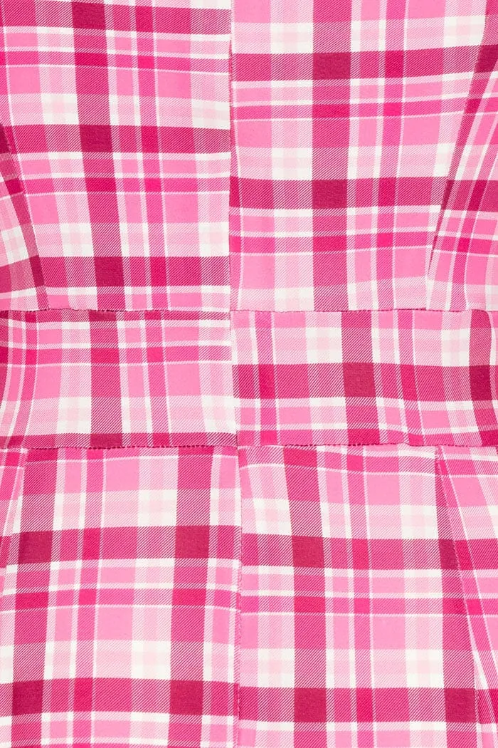 Pink Gingham Elsie Dress s8 only