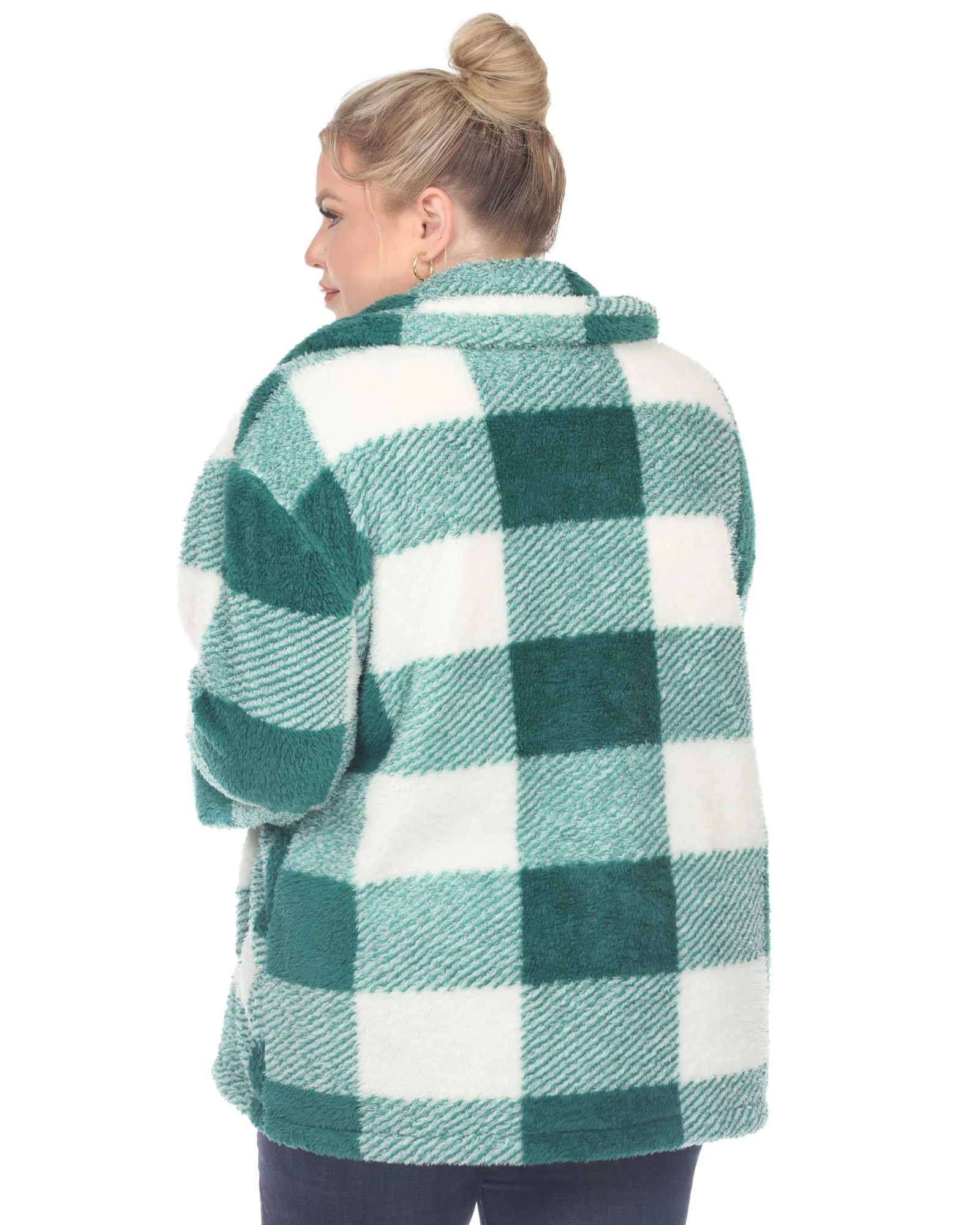 Plaid Shacket | Green/White