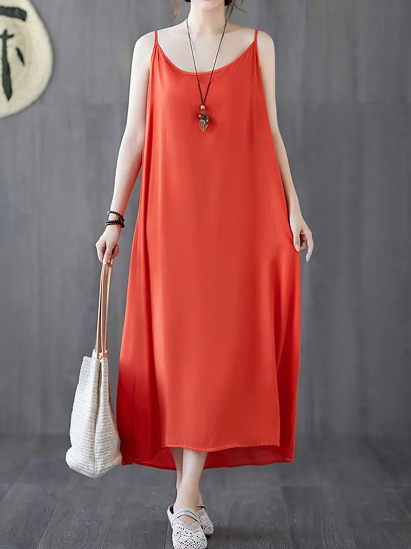 Plain Cotton Slip Dress