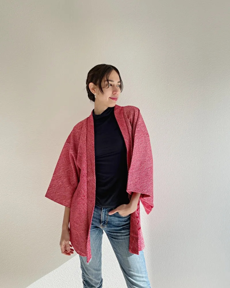 Plum branch and Me Shibori Haori Kimono Jacket