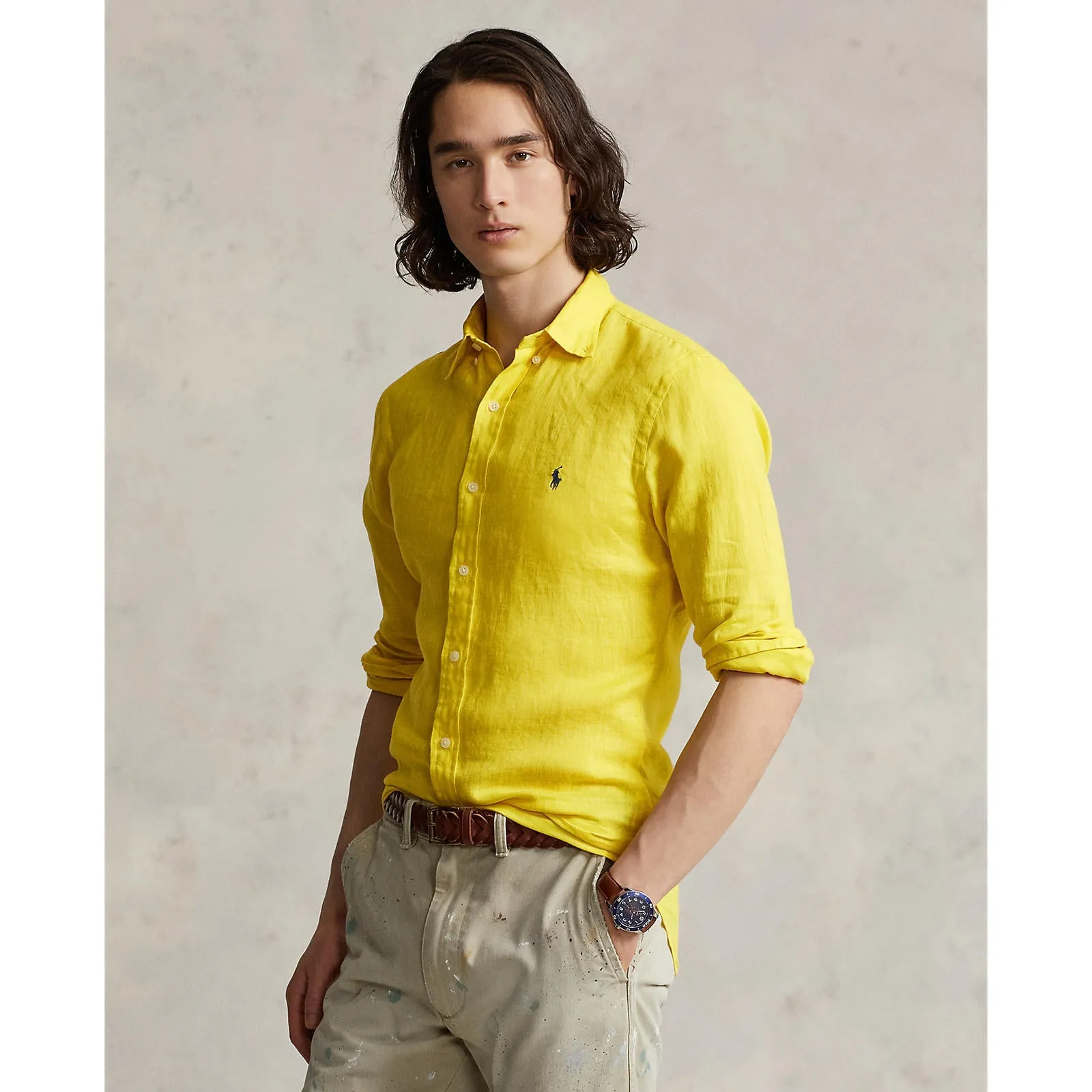 Polo Ralph Lauren - Custom Fit Linen Shirt - Lemon