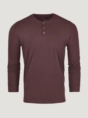 Port Red Long Sleeve Henley