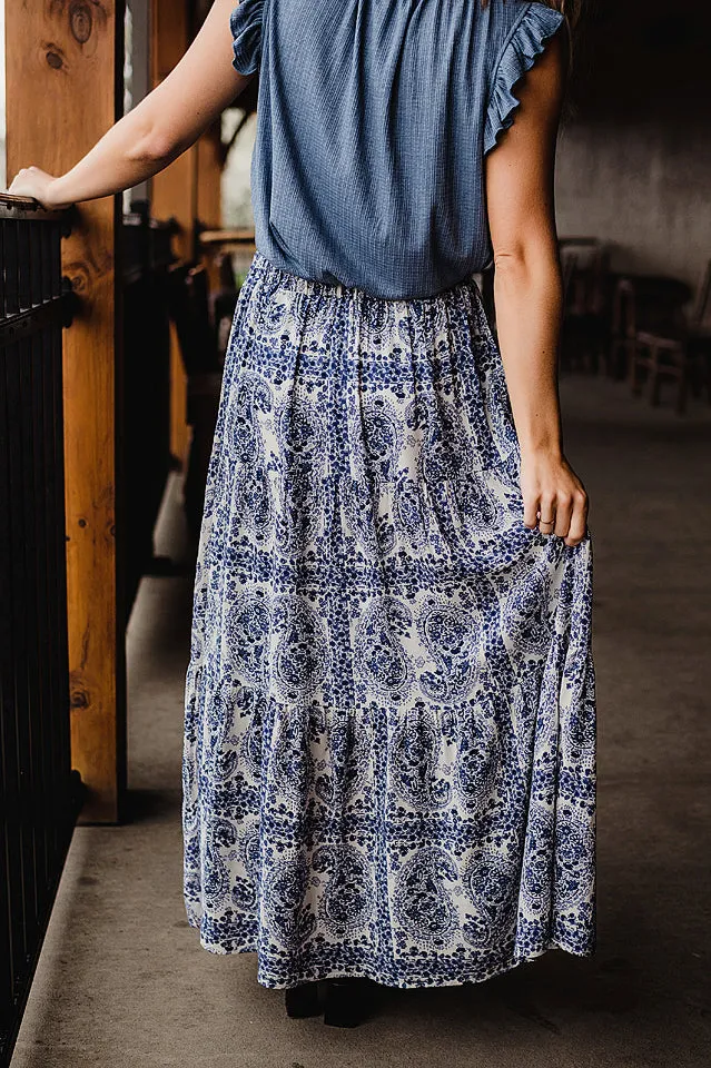 Printed Maxi Skirt