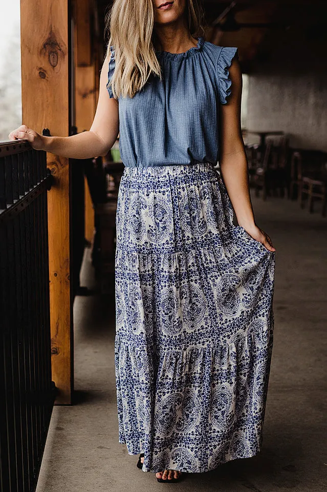 Printed Maxi Skirt