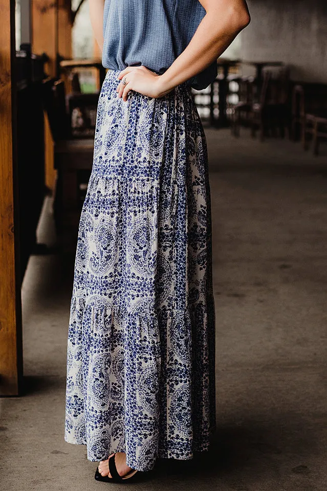 Printed Maxi Skirt