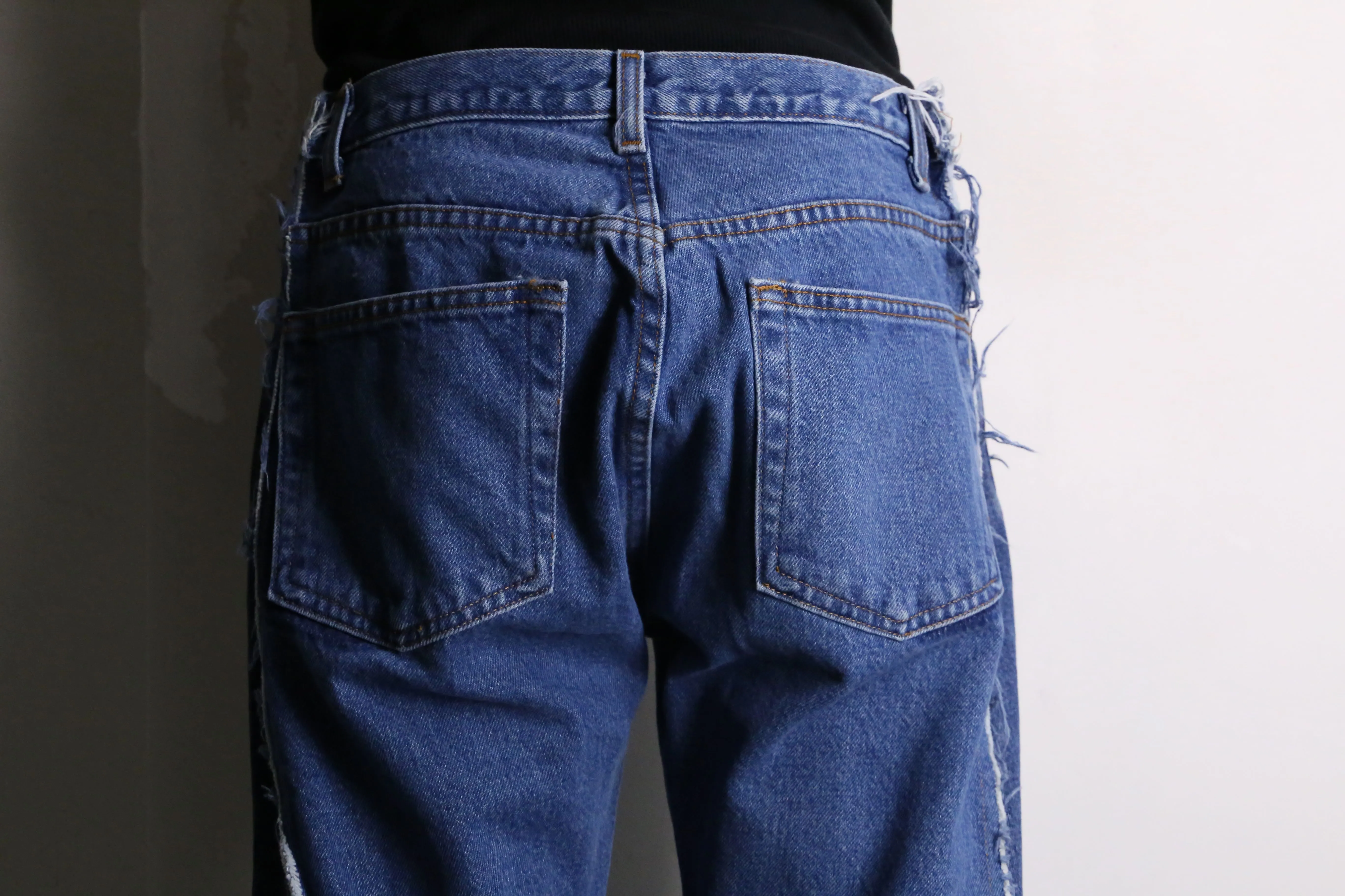 "Re:make" side docking flare denim