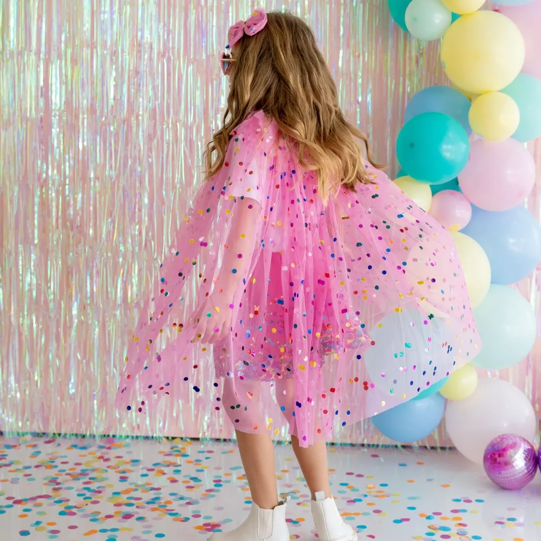 Raspberry Confetti Cape