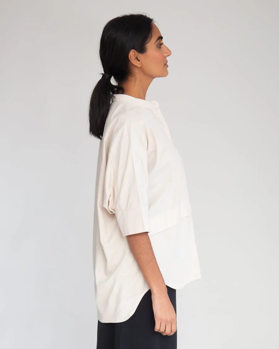 Robin Organic Cotton Shirt In Beige