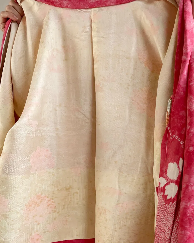 Sakura Shibori Haori Kimono Jacket