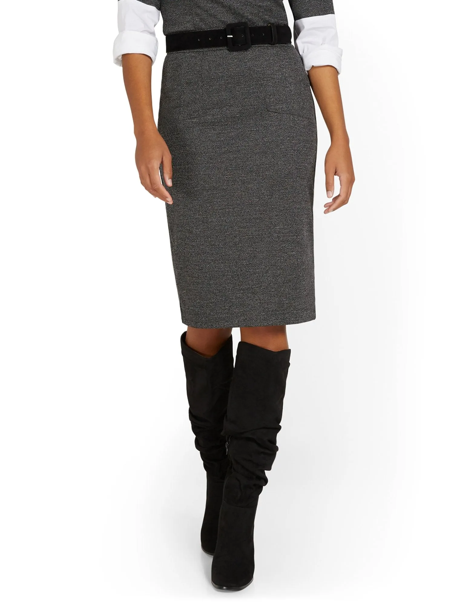 Seamed Pencil Skirt