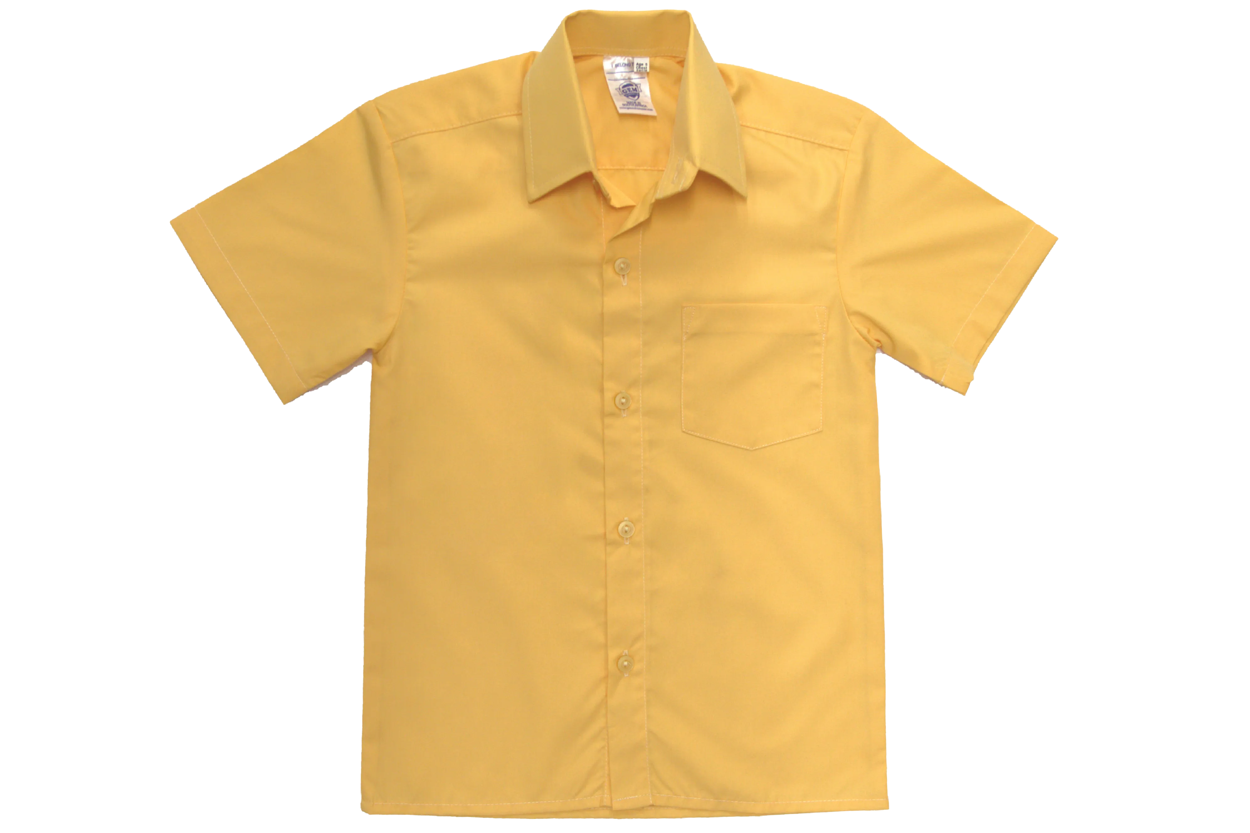 Short sleeve Raised Collar Shirt - Gold