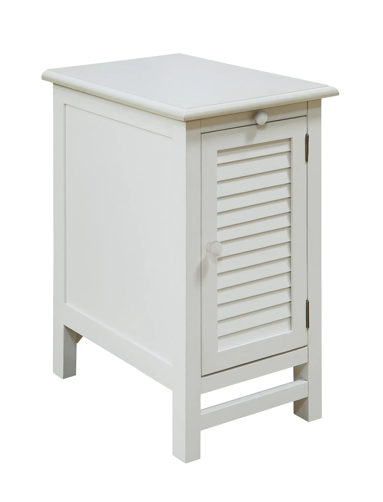 Shutter Door And 1 Pull Shelf Chairside Table