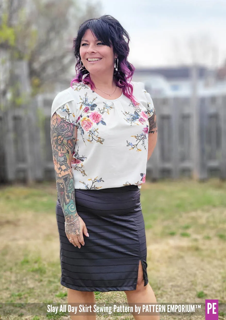 Slay All Day | Stretch Split Skirt Sewing Pattern