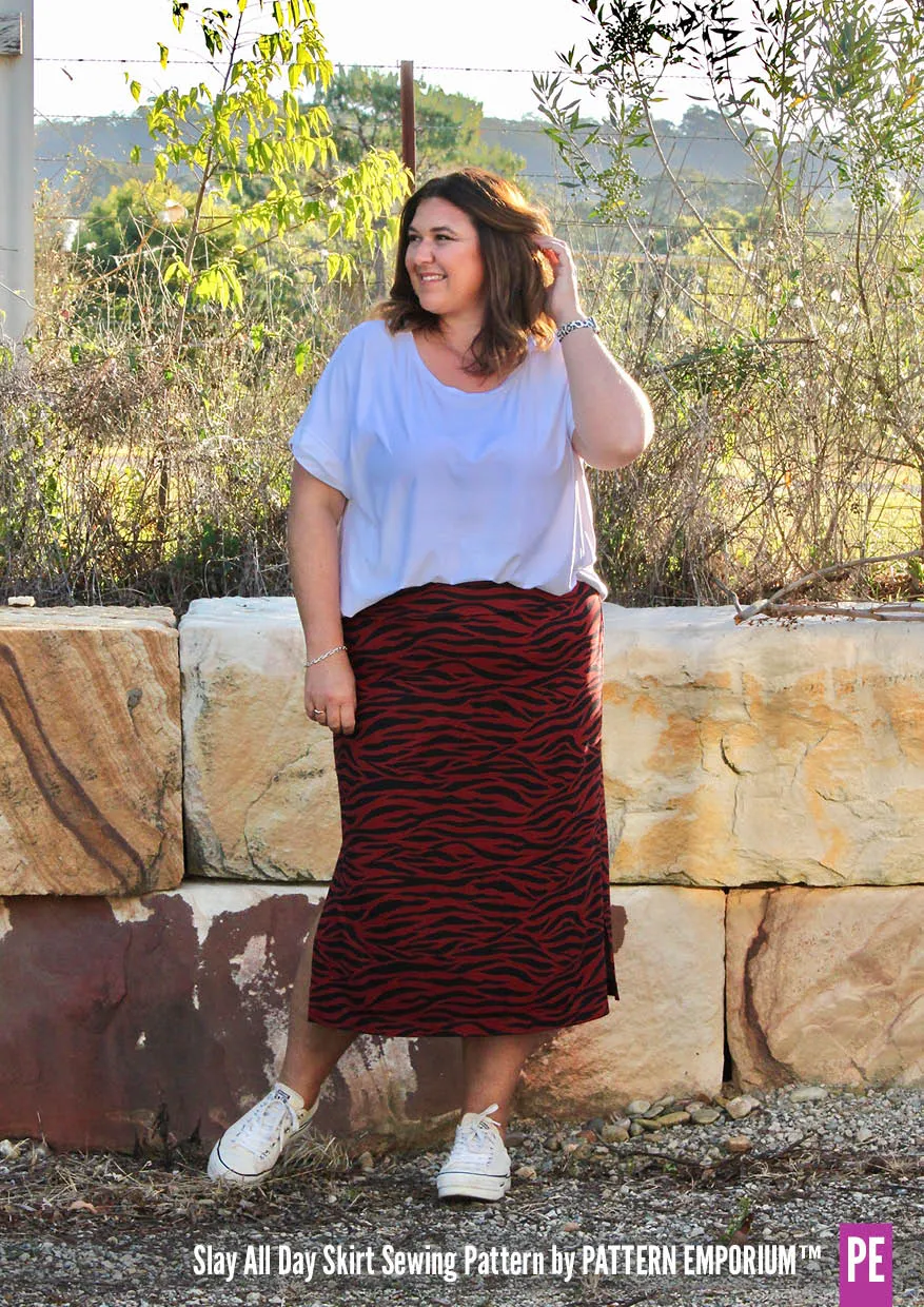 Slay All Day | Stretch Split Skirt Sewing Pattern